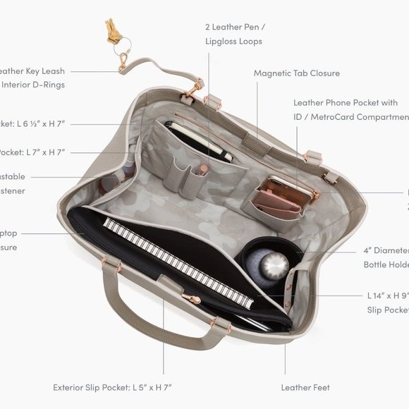 NWT Dagne Dover - Large Allyn Tote - Oxblood - Picture 5 of 8